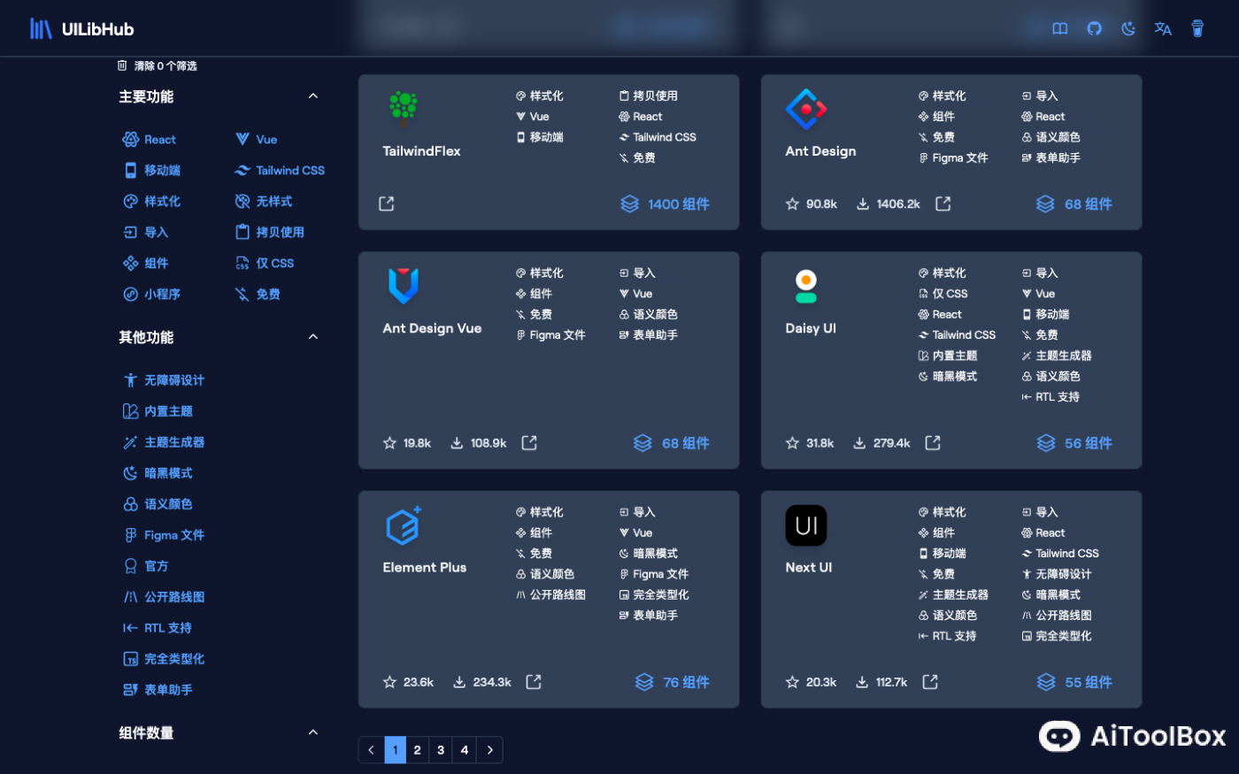 UILibHub - UI 库导航