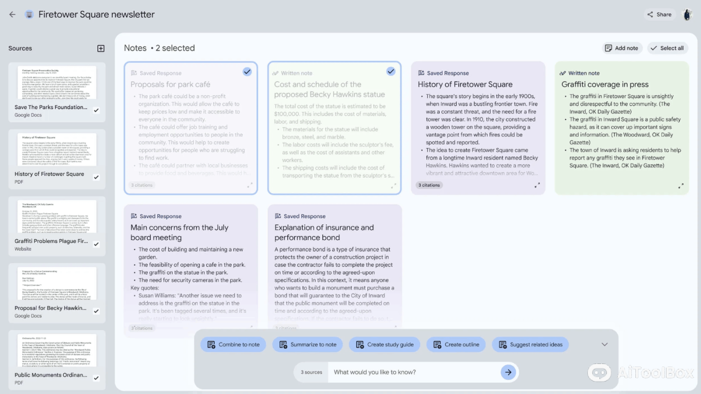 Notebook LM — AI笔记