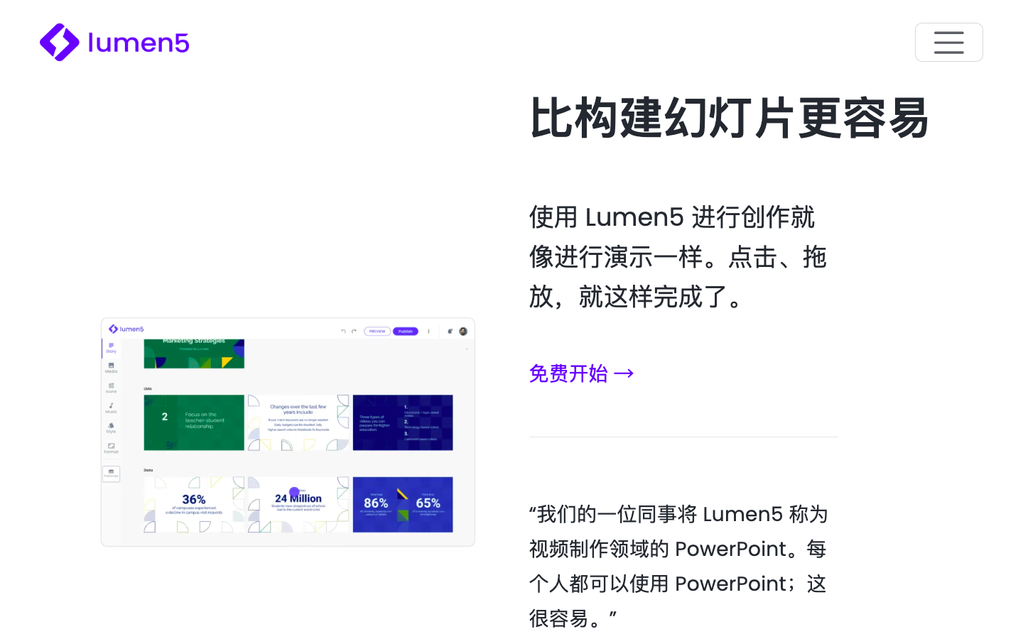 Lumen5 - AI 视频