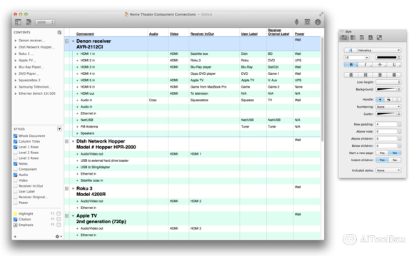 Omnioutliner