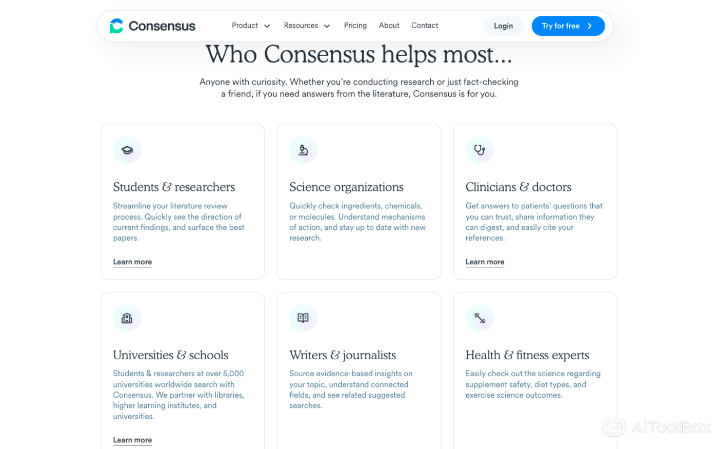 Consensus AI科研搜索