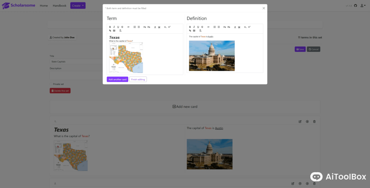 ScholarSome抽认卡