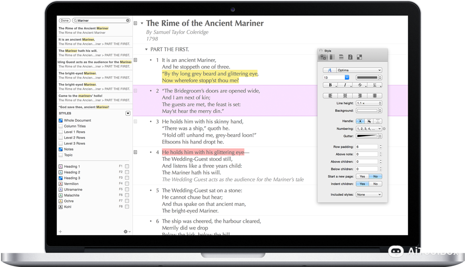 Omnioutliner
