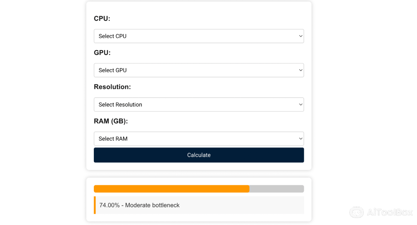 电脑瓶颈计算器Bottleneck Calculator