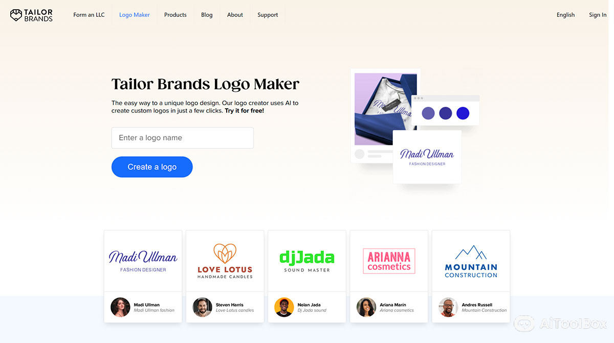 Tailor Brands Logo(图1) Tailor Brands Logo