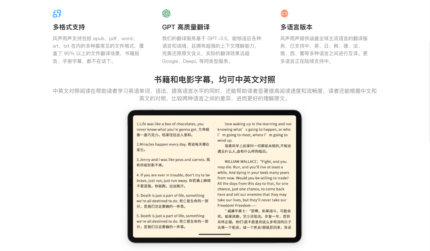 风声雨声:AI 文本处理服务