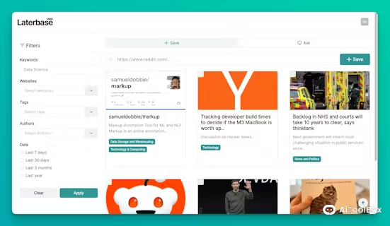 Mylaterbase AI书签管理