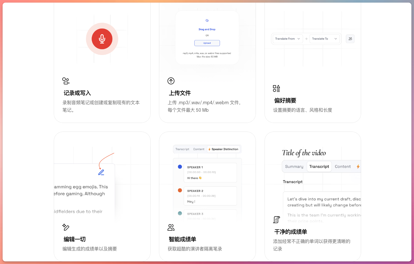 AudioNotes AI语音笔记