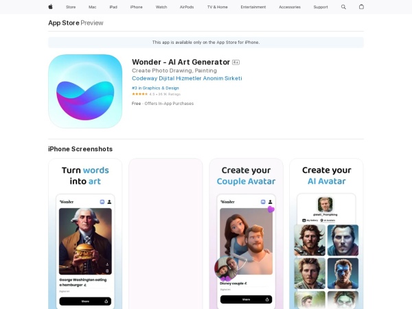 Wonder - AI Art Generator