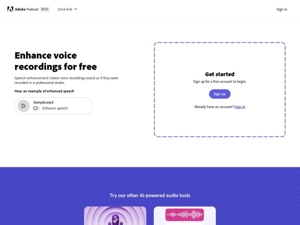 Adobe Speech Enhancer