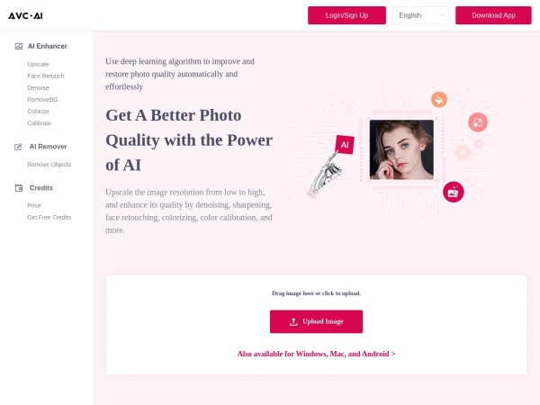 AVCLabs Photo Enhancer AI Online