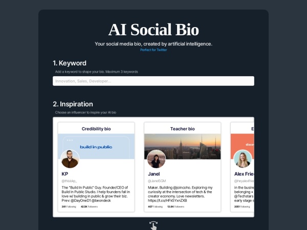 AI Social Bio