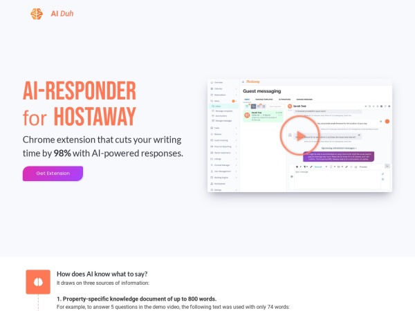 AI-responder for HostAway