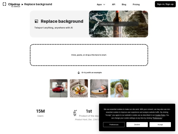 ClipDrop Replace Background