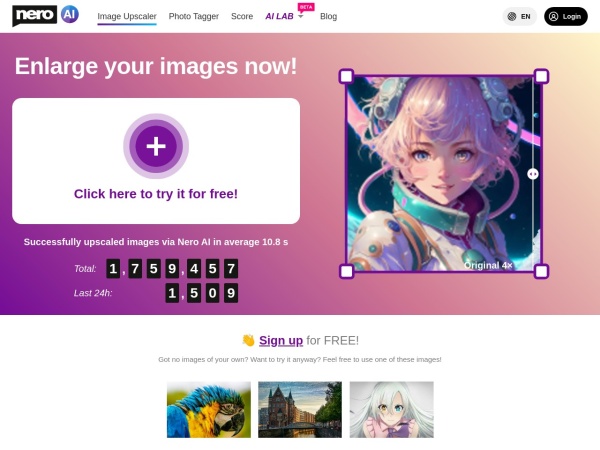 Nero Image Upscaler
