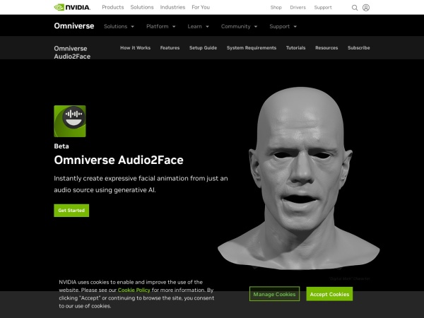 Omniverse Audio2Face