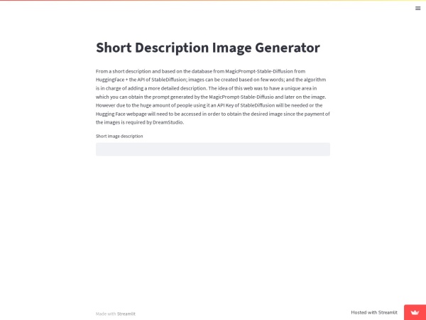 Short Description Image Generator