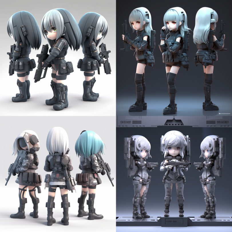 盒子风格的女孩的效果图