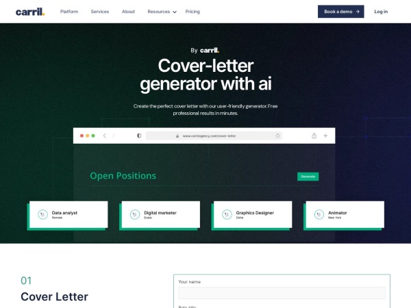 Cover-letter generator with AI