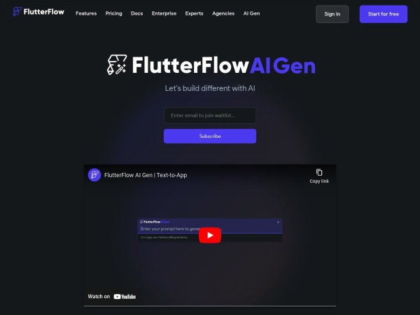 FlutterFlow AI Gen