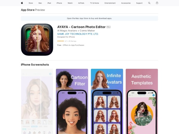 AYAYA - Cartoon Photo Editor