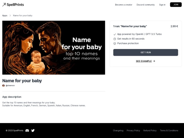 Name for your baby