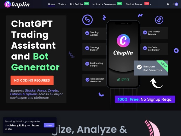 Chaplin - ChatGPT Trading Assistant & Bot Builder