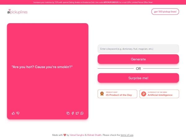 AI Pickup Lines Generator