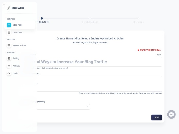 AutoWrite App