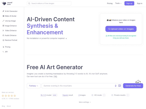 Neural.love Art Generator