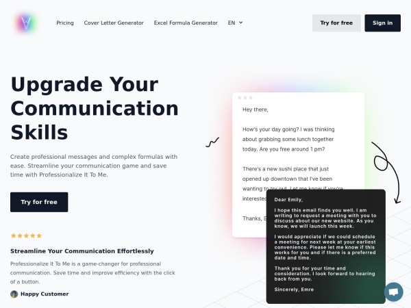 Professionalize It To Me