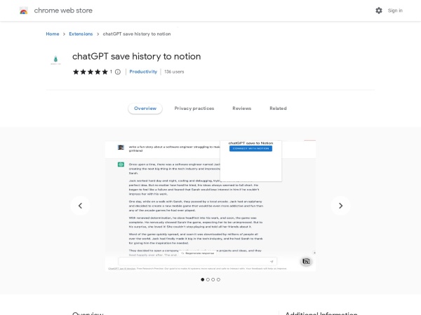 chatGPT save history to Notion