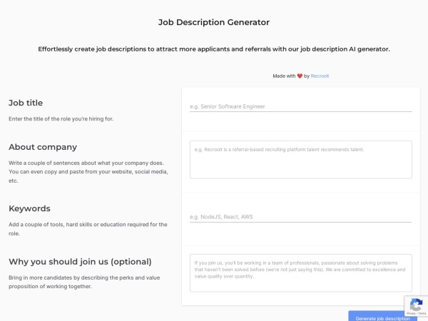 Job Description Generator