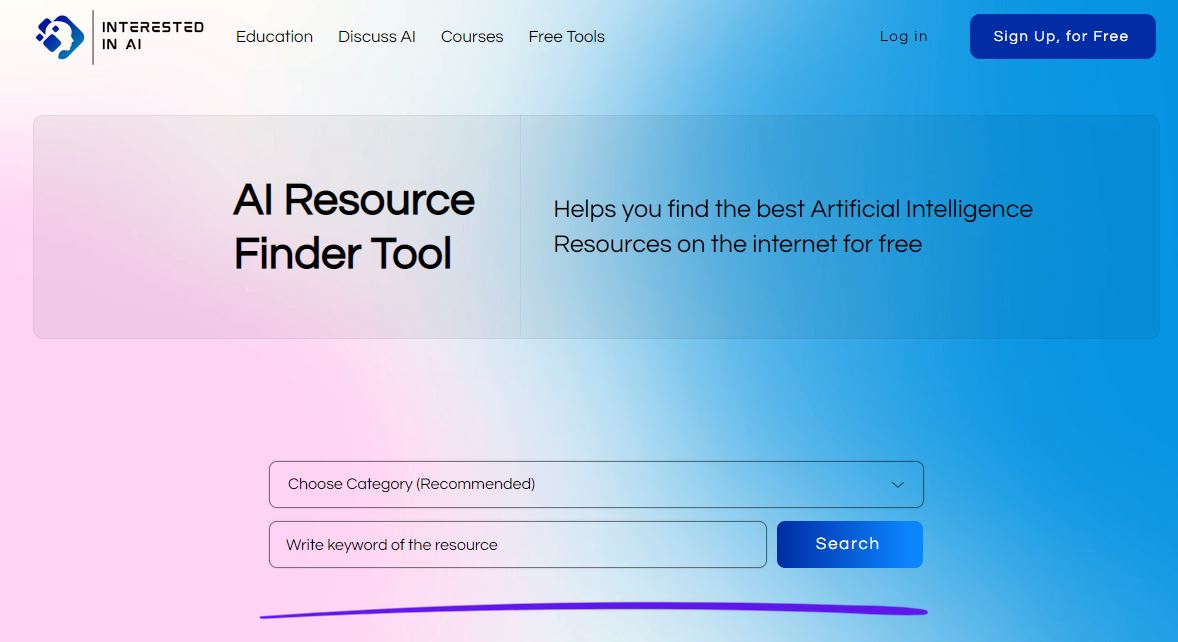 AI Resource Finder Tool