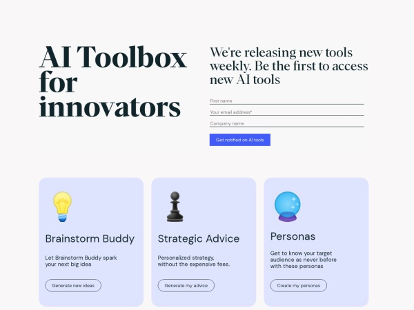 AI Toolbox for Innovators