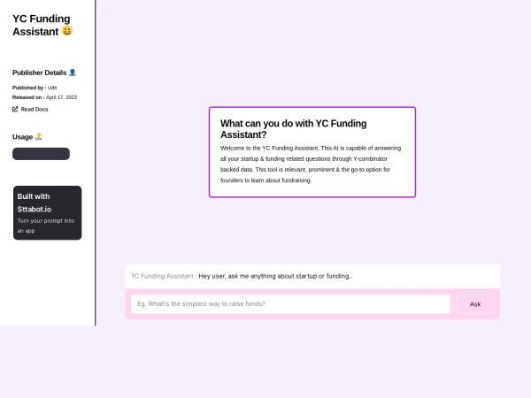 YC Funding Assistant