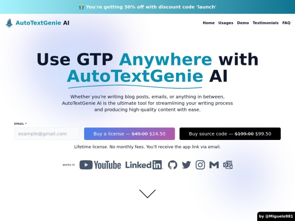 AutoTextGenie AI
