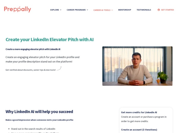 LinkedIn Elevator Pitch AI