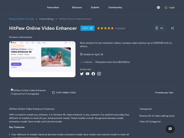 HitPaw Online Video Enhancer