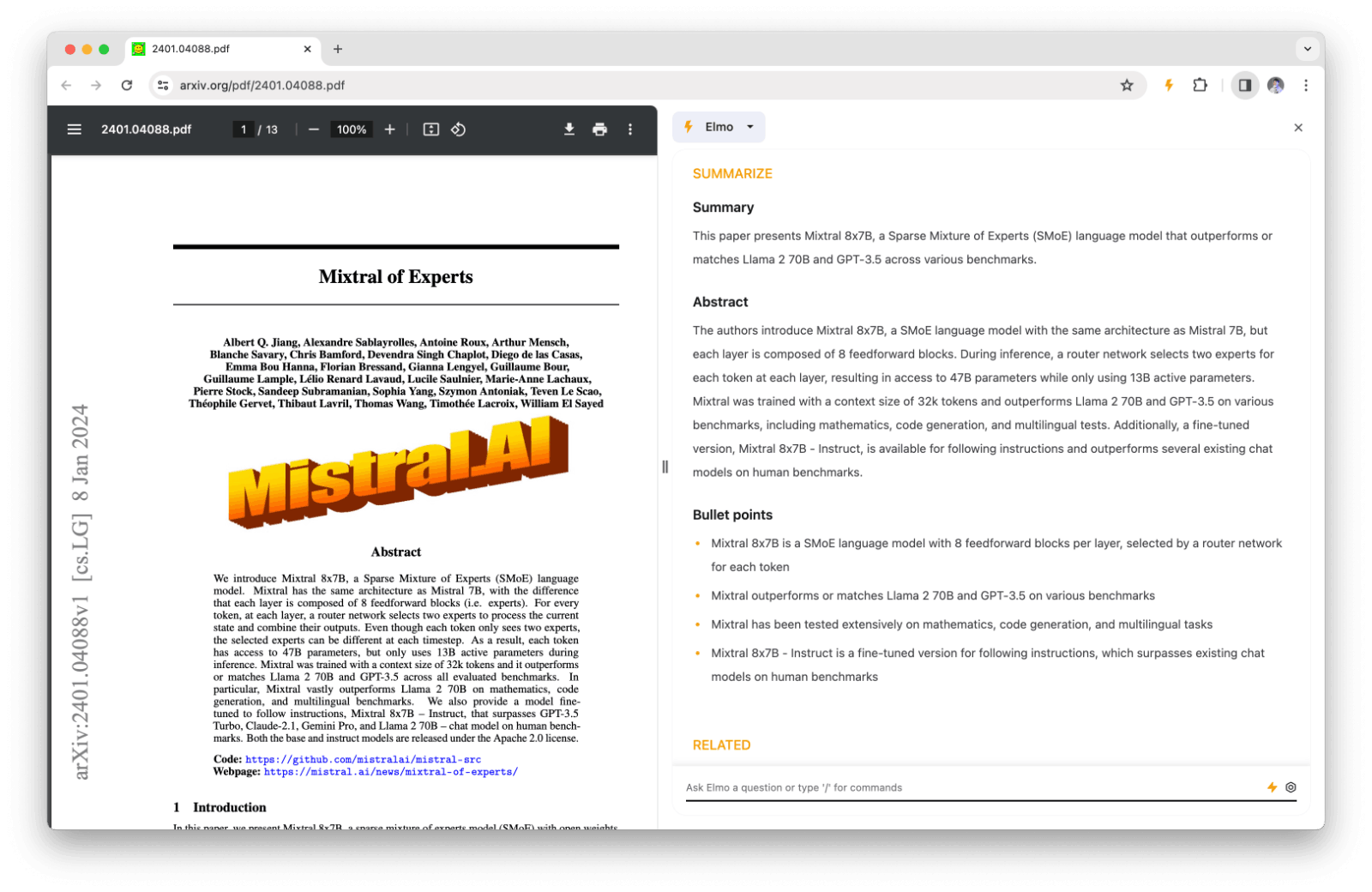 Elmo 浏览器AI助手